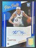 Rj Hampton 2020-21 Panini Donruss Elite Pen Pals Blue Auto RC /35 #PP-RJH