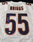 Lance Briggs#55 Signed Chicago White Football Jersey Beckett Witnessed