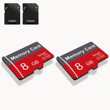 2 Pack Memory Card 8GB with Adapter, High Speed TF Card, UHS-I C10 A1 Memory TF