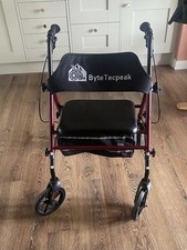 Rollator 4-Wheel Mobility Walker with Seat, Storage, and Brakes