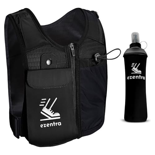 Running Vest Zip, Reflective Running Vests with 6 Pockets, 500ml Hydration - Picture 3 of 7