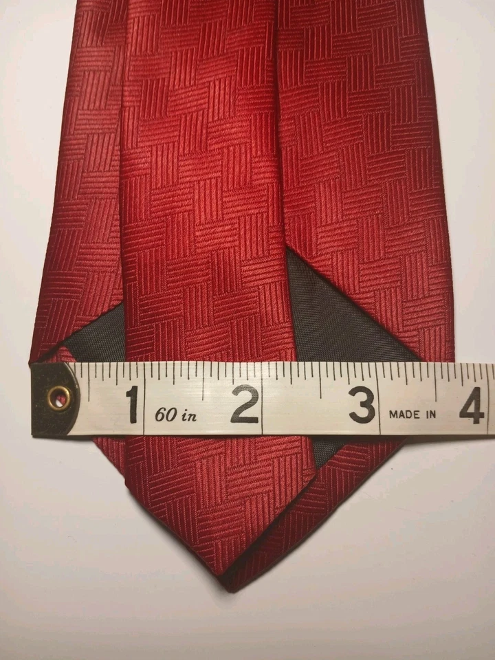 Tazas de cerveza Marco Polo novedad Tie Cheers rojo patrón geométrico 57-60" seda  Foto 4 de 4