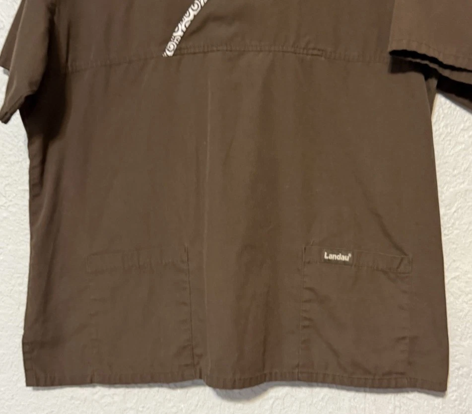 Blusa Médica Blusa Médica Landau Mujer Manga Corta Cuello en V Bolsillos Talla Grande Foto 3 de 4