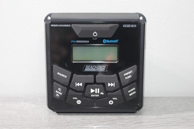 Bluetooth In-Dash Marine Gauge Stereo, Square Face mgr450bsc. NEW OTHER.