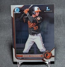 Maikol Hernandez 1st Rookie 2022 Bowman Chrome Card #BCP-155 Baltimore Orioles