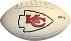 Kansas City Chiefs Carson Steele Signed Logo Football JSA Certified