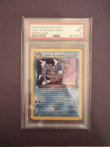 Pokémon Team Rocket Dark Gyarados Prerelease Holo PSA 9 2000 Card #8