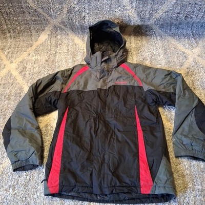 Columbia Sportswear Company Red/Black/Gray Womens Winter Jacket Sz 18/20 Hooded
