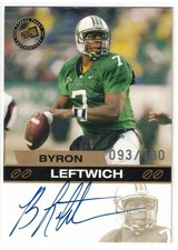 Byron Leftwich 2003 Press Pass Rookie On Card Auto Gold /100 Marshall RC. rookie card picture