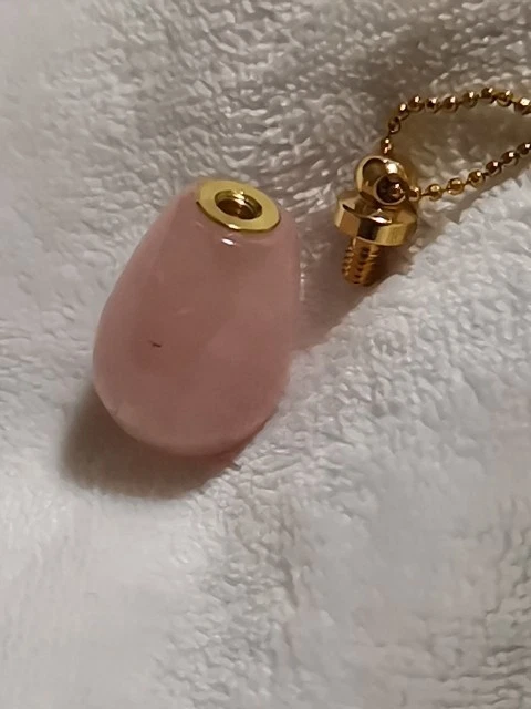 Rosa QUARZ Parfümflasche aus echtem Edelstein EINZIGARTIG/NEU! - Bild 3 von 4