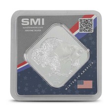 25 Gram Sunshine America250 Buffalo Square Silver Bar (New, In Card) 96.61 per troy oz