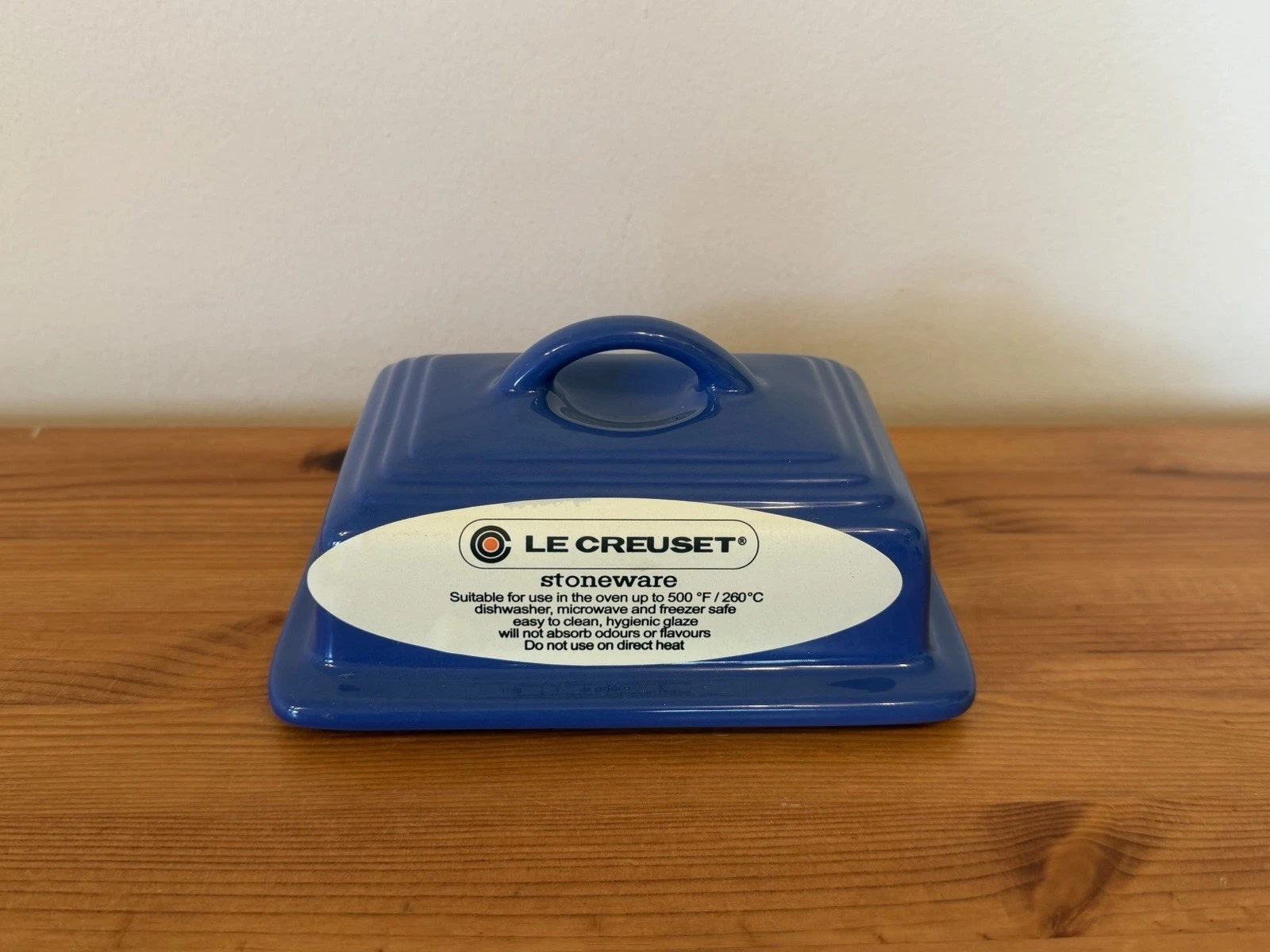 Le Creuset Stoneware Butter Dish Lid Only - Blue - NEW