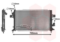 VAN Wezel MotorküHler WasserküHler 37002383 FüR Opel A04 L70 Astra GTC Caravan