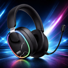 Wireless Gaming Headset RGB 4 Mode 2.4G USB-C Bluetooth Wired PS5 PC Mac Switch