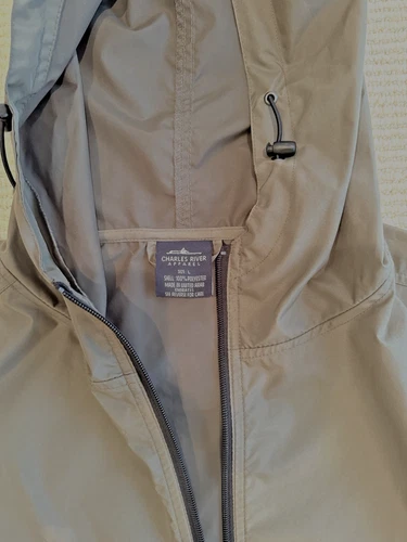 Charles River Apparel Men's 1/2 Zip Anorak Hooded Windbreaker  Olive GREEN L/XL image 2