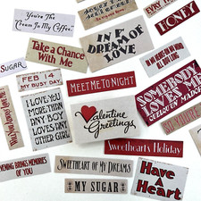 Love Valentine Phrases Stickers Scrapbooking Journaling Cards Collage