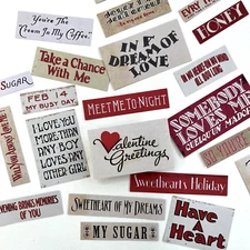 Love Valentine Phrases Stickers Scrapbooking Journaling Cards Collage
