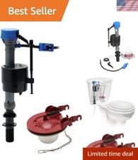 Water-Saving Toilet Fill Valve  3-Inch Flapper: Quiet  Durable Repair Kit