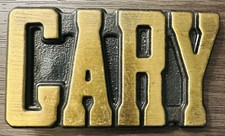 VINTAGE NAME GARY BRASS BUCKLE