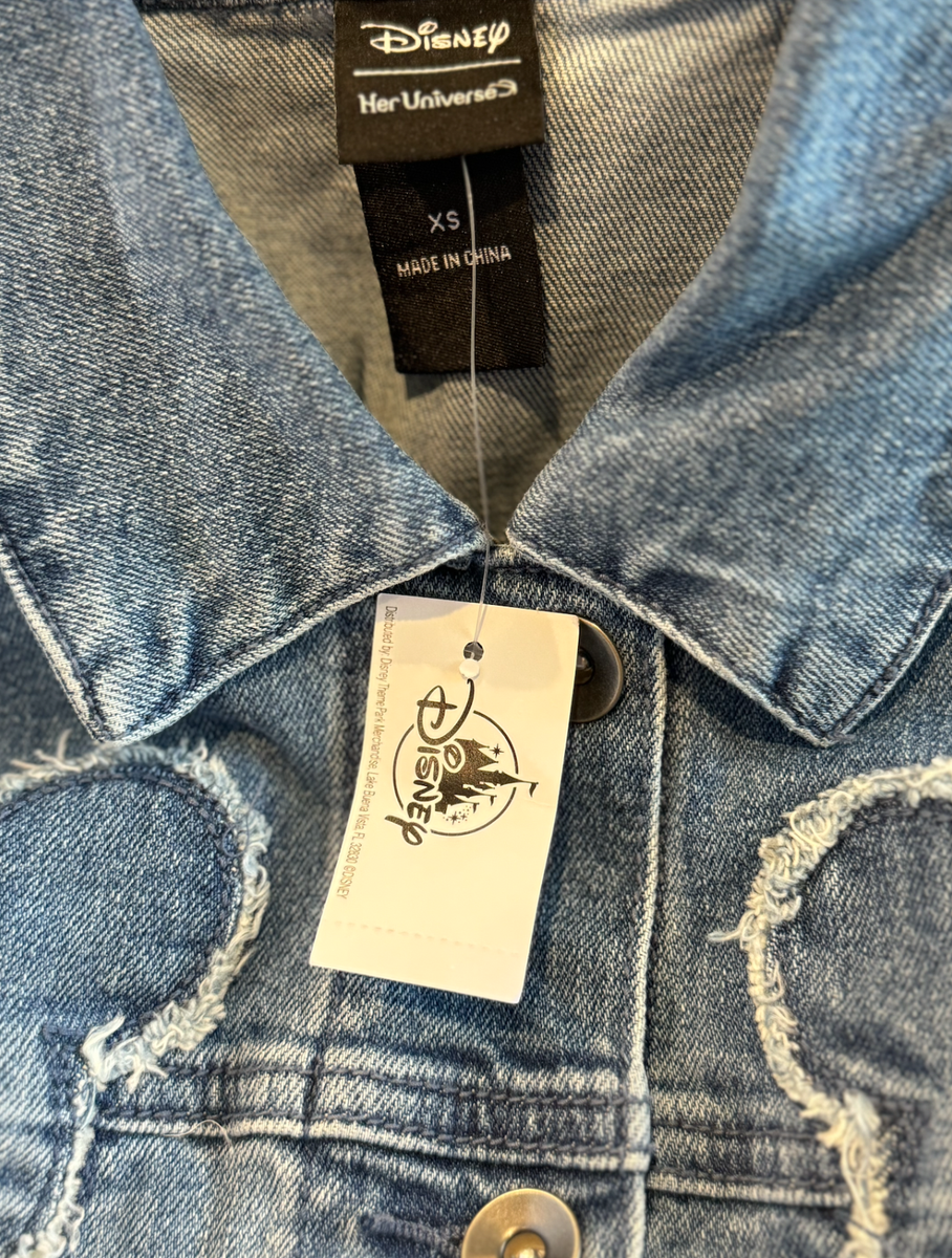 NEW Women's Disney Parks X Her Universe Mickey Mouse Denim Jacket