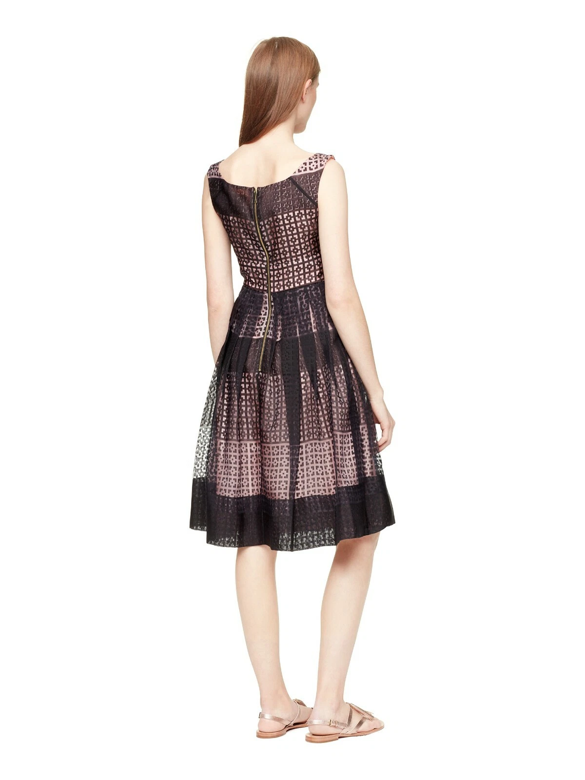 Kate Spade L99614 Abito da donna nero rosa taglia 14