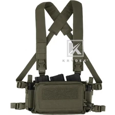KRYDEX Tactical D3CR Micro Chest Rig 5.56 Pistol Mag Pouch Placard Ranger Green
