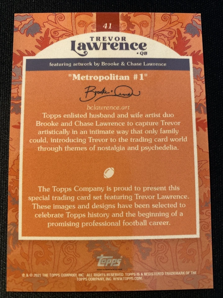 2021 Topps X Trevor Lawrence Card 41 Online Exclusive Jacksonville Jaguars 💎💎 - Image 2 of 2