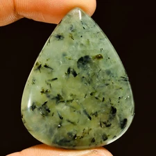 Natural Prehnite Pear Shape Cabochon Loose Gemstone 116.5 Ct 43X34X9 mm EE-39478