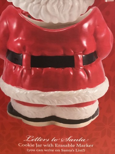 Tarro de galletas Fitz & Floyd "Cartas a Santa con marcador de borrado en seco para personalizar nuevo en caja - Imagen 7 de 8