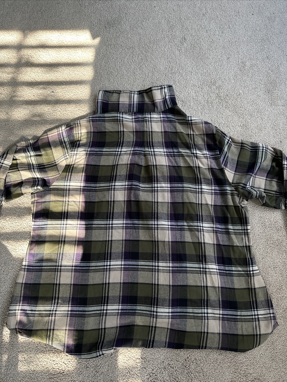 Lee Riders Women's Flannel Shirt Fleece Lined Size M Plaid Long Sleeve Outdoor