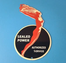 Vintage Sealed Power Sign - Gas Pump Garage Authorized Service Porcelain Sign