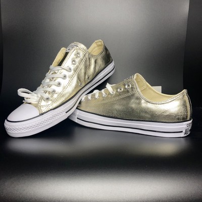metallic gold converse