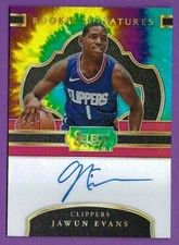 Jawun Evans - 2017-18 Select Rookie Signatures Prizms Tie Dye #34 AU RC (09/25) 
