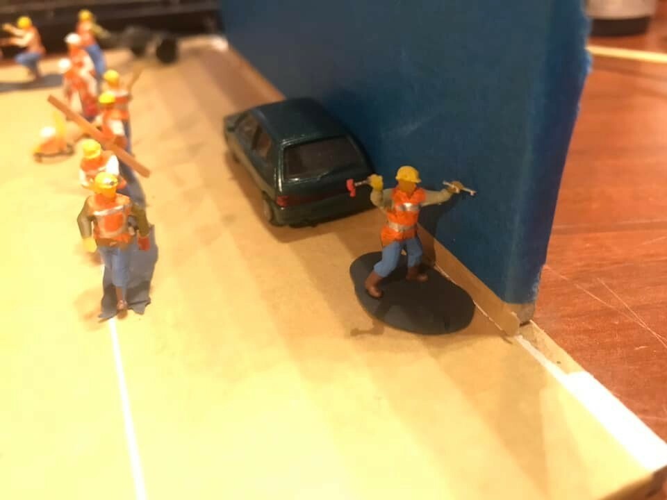 HO Scale 1/87 Road Or Construction Workers Set, Painted Figures, Made In Türkiye