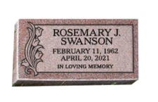 Headstone-grave marker- small-engraving included-multiple design choices