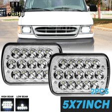 2pcs For Ford E-150 E-250 E-350 H6054 7x6 5x7 Led Headlights Sealed Beam Square
