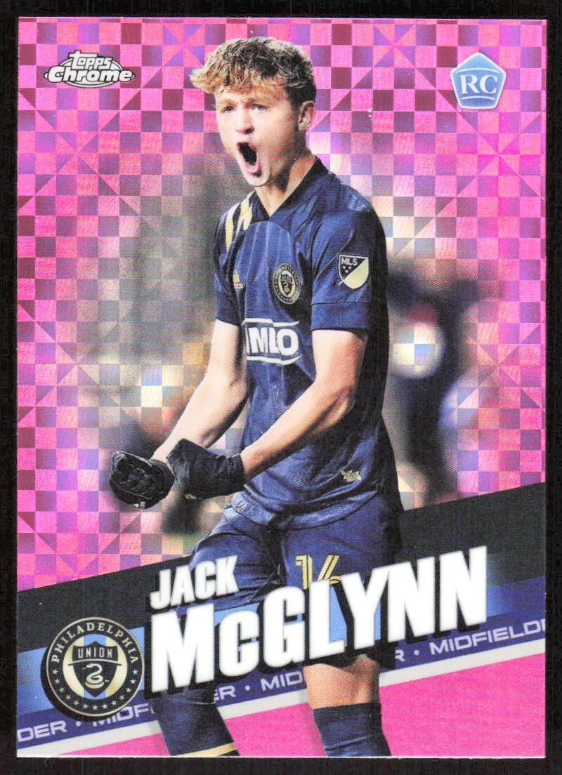 2022 6571A Topps Chrome MLS Pink X-Fractor Jack McGlynn Rookie Philadelphia