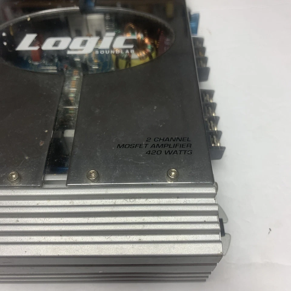 OLD SCHOOL Logic Soundlab CPX420 Amplifier Mosfet Amplifier 2 Channel 420 Watts - Image 3 of 4
