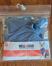 Well & Good Dog Post Surgery Recovery Suit M/L New Blue