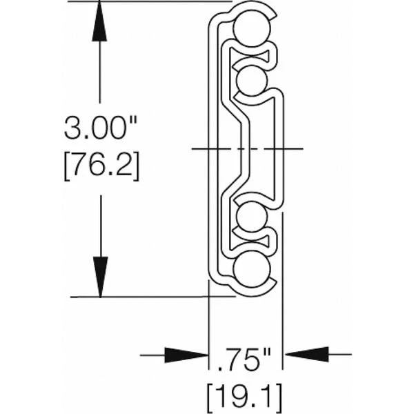 Corredera de cajón Accuride C 9301-E36d, lateral, montaje plano/soporte, cierre suave, Pk2, Foto 2 de 2