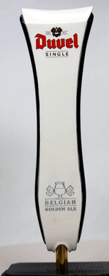 Duvel Single Belgian Ale Beer Tap Handle White Black Breweriana Bar Decor