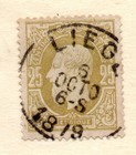 Belgium 1890-1910, king leopold II facing left, set of 4 antique stamps — photo 3