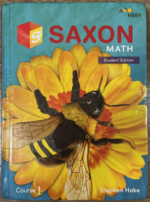 Student Edition Course 1 2018 (Saxon Math) Houghton Mifflin Harcourt ACCEPTABLE