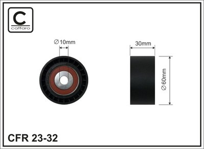 Caffaro 23-32 Deflection/Guide Pulley, Timing Belt for Citroen, Fiat, Ford, Mini, PE