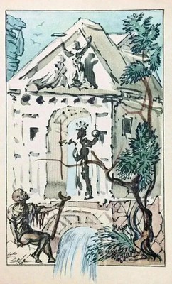 Salvador DALI: The Sacred Temple, Signed Print, 1948