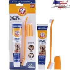 Beef Flavor Dog Toothpaste Enzymatic Formula Tartar Control Oral Care Kit New