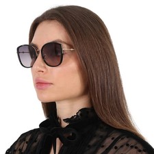 Gucci Grey Gradient Cat Eye Ladies Sunglasses GG0606SK 001 56 GG0606SK 001 56