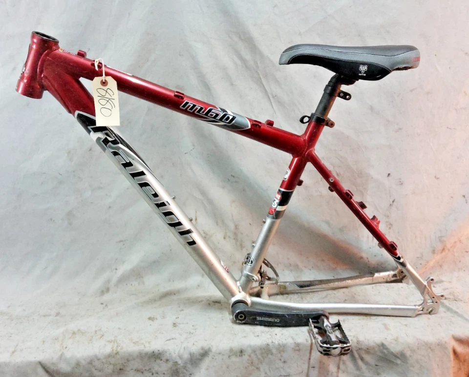 Cuadro de bicicleta MTB Raleigh M60 1999 18" disco rígido medio 26"/650b hecho en EE. UU. café~ Foto 2 de 4