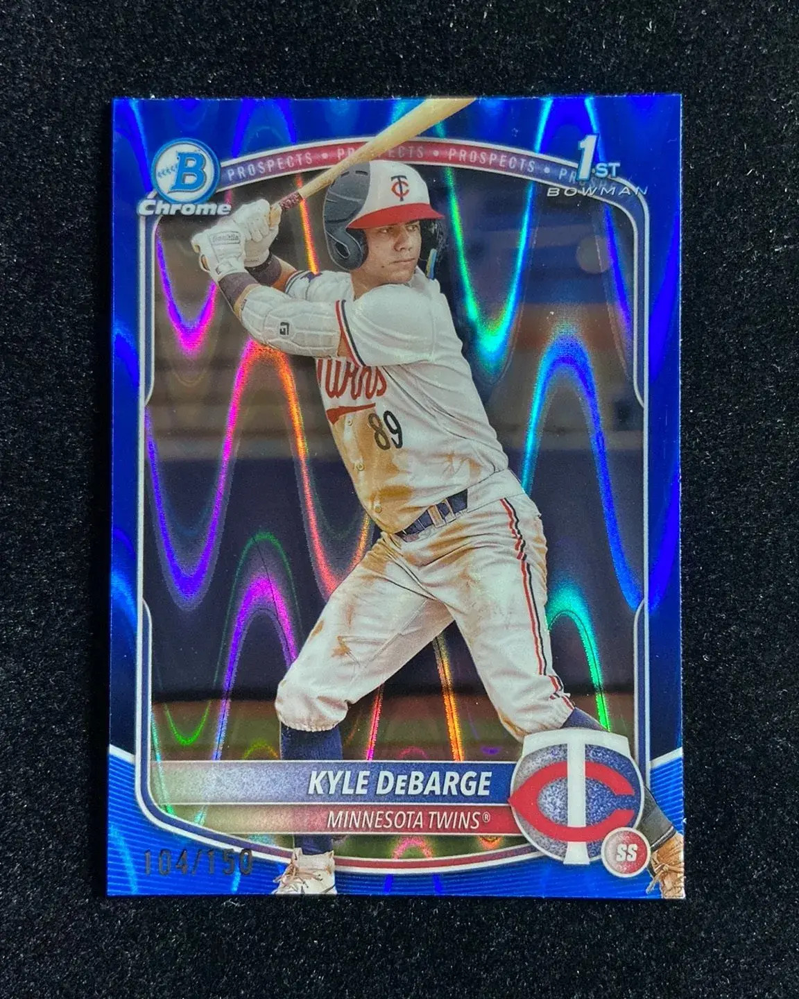 2025 Topps Bowman Chrome Kyle DeBarge 1st #BCP-139 Blue Rayway 104/150 Twins HD