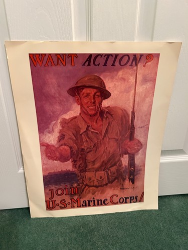 US Marines Vintage WW2 Recruiting Posters 16x20 - Pick One